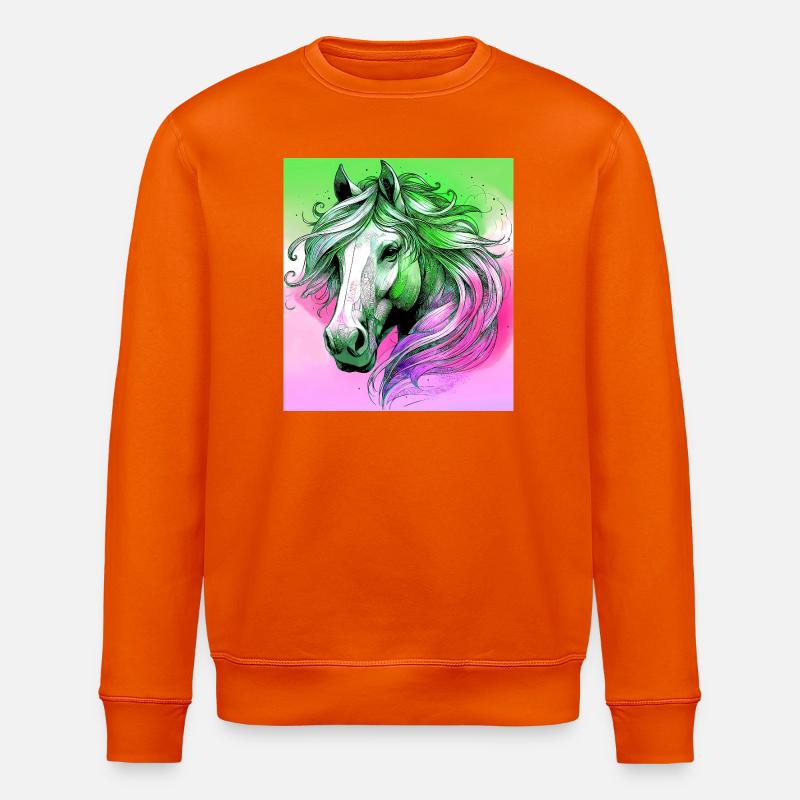 cheval - Sweat bio ROLLER Stanley/Stella Unisexe - orange profond