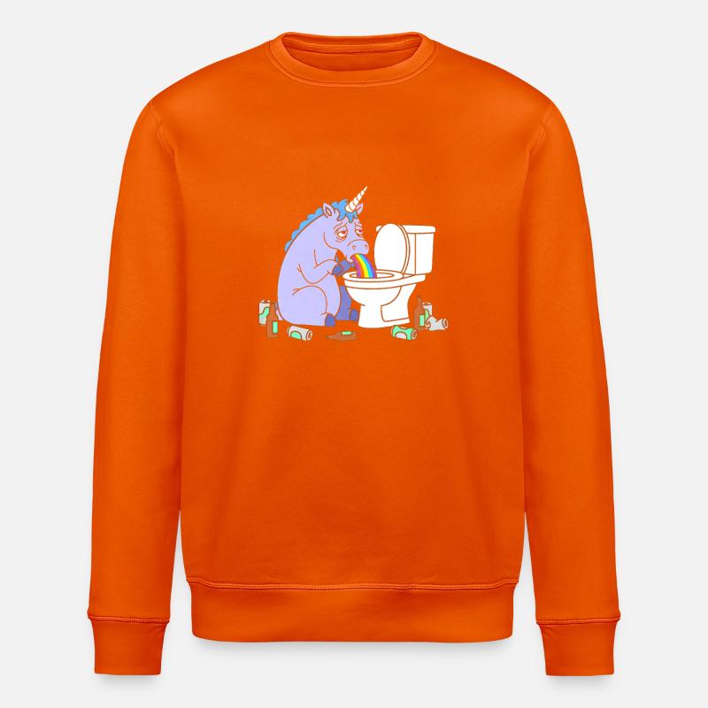 Klo Regenbogen Einhorn - Stanley/Stella Unisex Bio-Sweatshirt ROLLER - Tieforange