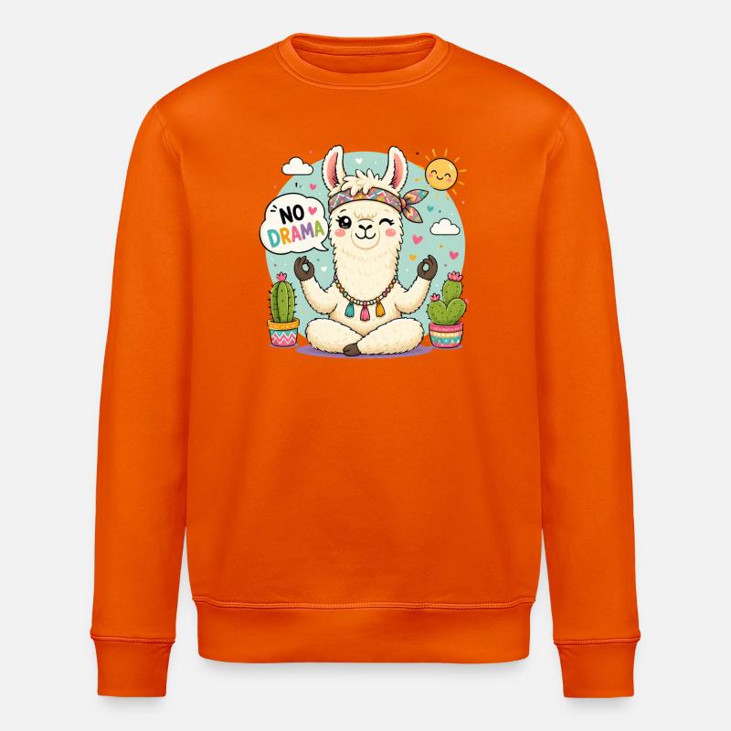 Pas de drame Lama - Sweat bio ROLLER Stanley/Stella Unisexe - orange profond