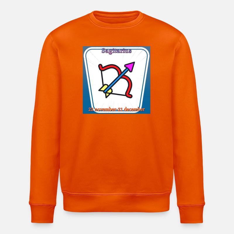 Sagittarius - Stanley/Stella ROLLER Unisex Organic Sweatshirt - bright orange