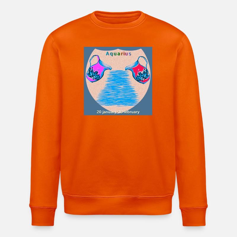 Aquarius - Stanley/Stella ROLLER Unisex Organic Sweatshirt - bright orange