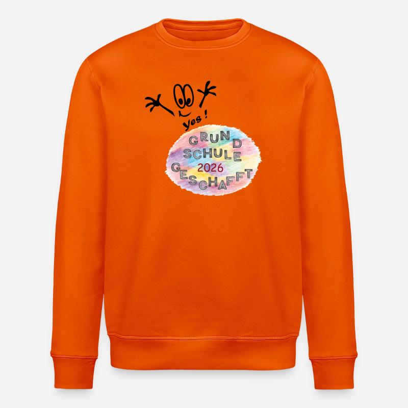 Grundschule geschafft - Stanley/Stella Unisex Bio-Sweatshirt ROLLER - Tieforange