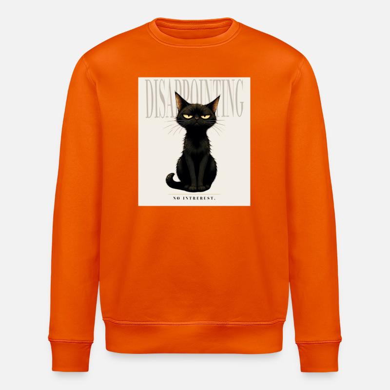 DISAPPOINTING Sarcastic Black Cat Design - Stanley/Stella Unisex Bio-Sweatshirt ROLLER - Tieforange