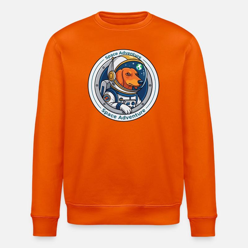 Aventure spatiale Teckel : Mission Weltall - Sweat bio ROLLER Stanley/Stella Unisexe - orange profond