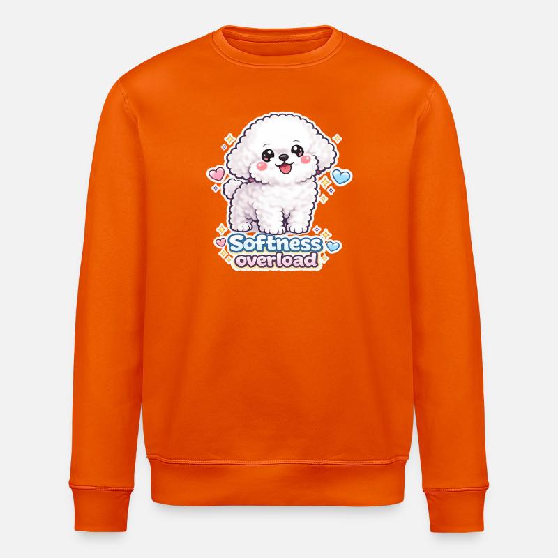 Softness Overload - Cute Bichon Dog Design - Stanley/Stella Unisex Bio-Sweatshirt ROLLER - Tieforange