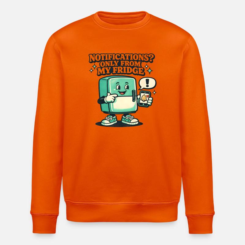 Fridge Only Push | Smart Home - Stanley/Stella ROLLER Unisex Organic Sweatshirt - bright orange