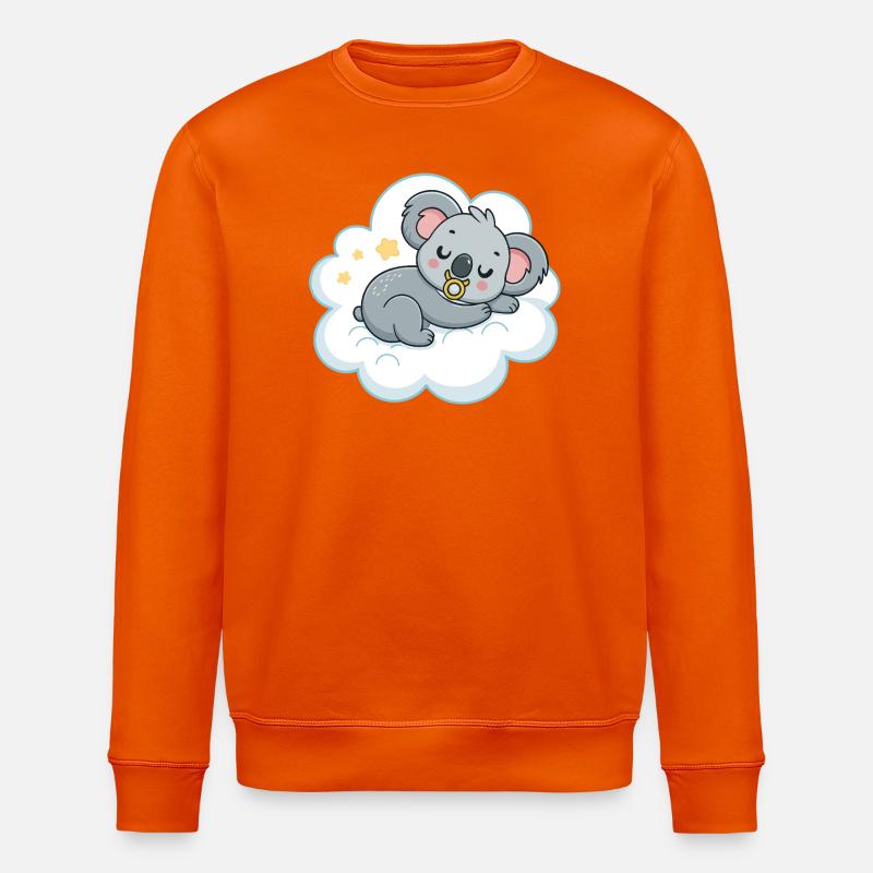 Traumhafter Koala auf Schnullerwolke - Stanley/Stella Unisex Bio-Sweatshirt ROLLER - Tieforange