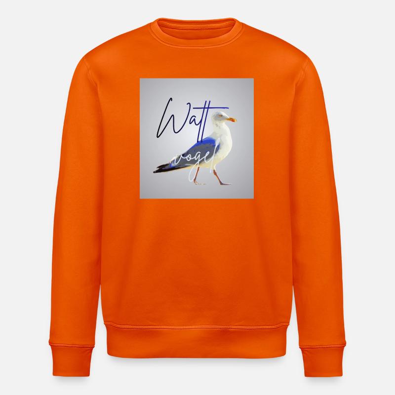 Wattvogel_3 - Stanley/Stella ROLLER Unisex Organic Sweatshirt - bright orange
