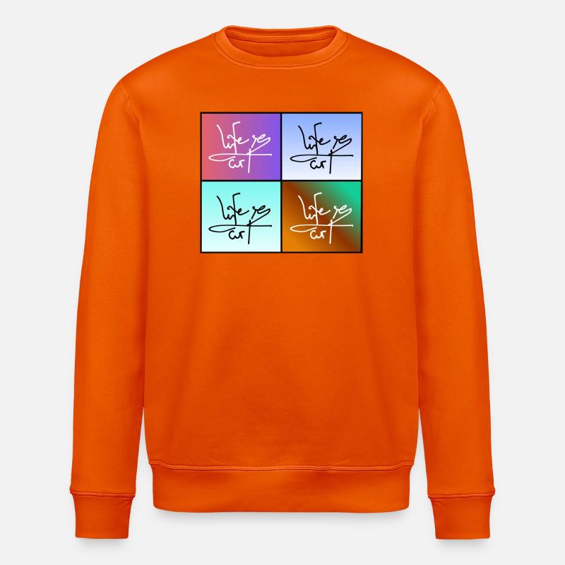 La vie, c’est de l’art - Sweat bio ROLLER Stanley/Stella Unisexe - orange profond