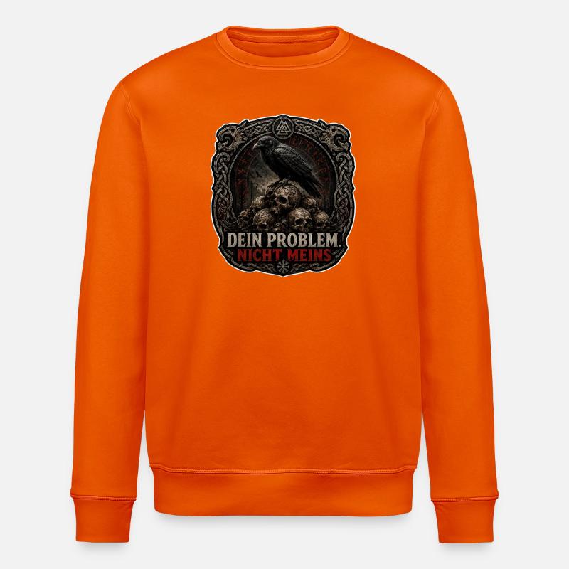Dein Problem Nicht Meins Gothic Patch - Stanley/Stella Unisex Bio-Sweatshirt ROLLER - Tieforange
