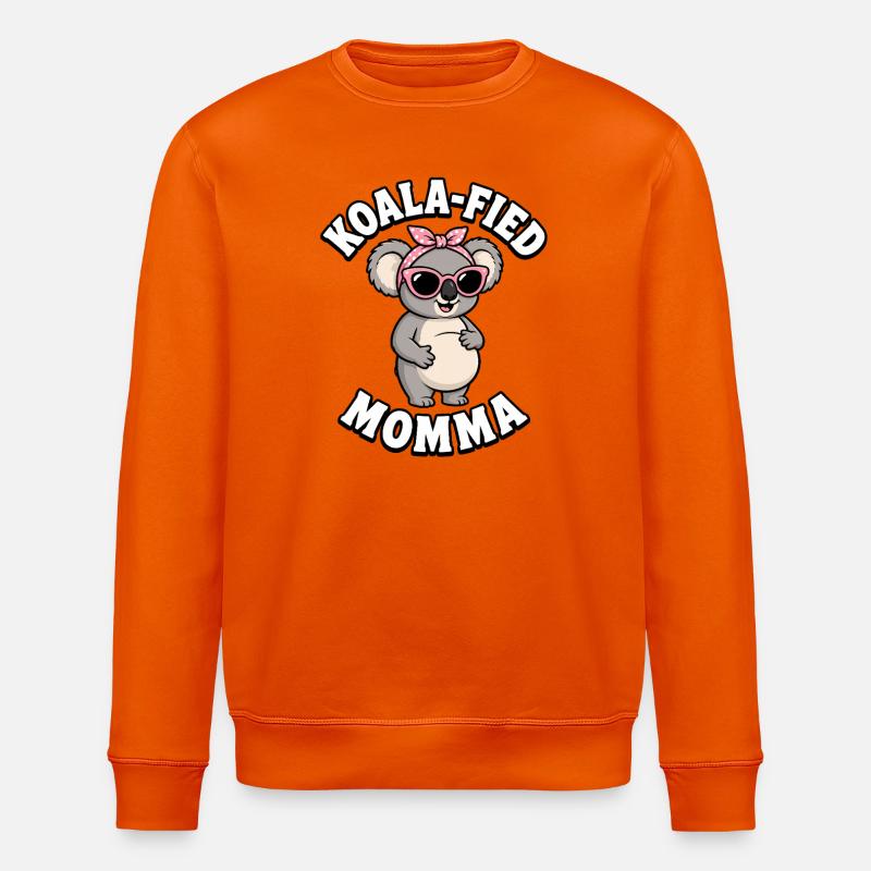 Maman de koala enceinte grossesse drôle - Sweat bio ROLLER Stanley/Stella Unisexe - orange profond