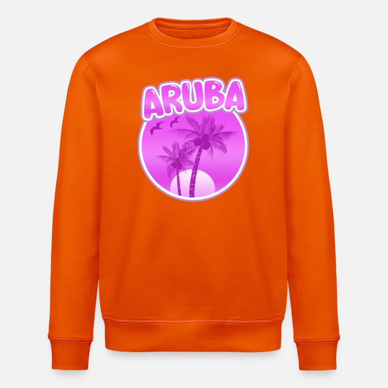 Aruba als Strand - Stanley/Stella Unisex Bio-Sweatshirt ROLLER - Tieforange