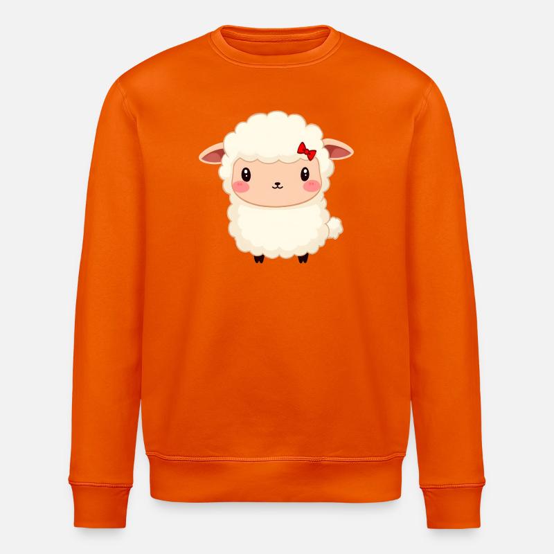 Sheep - Stanley/Stella ROLLER Unisex Organic Sweatshirt - bright orange