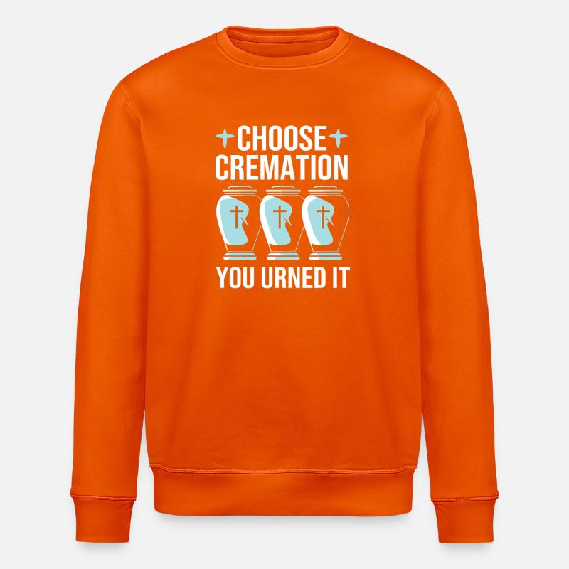 Funeral Undertaker - Stanley/Stella ROLLER Unisex Organic Sweatshirt - bright orange