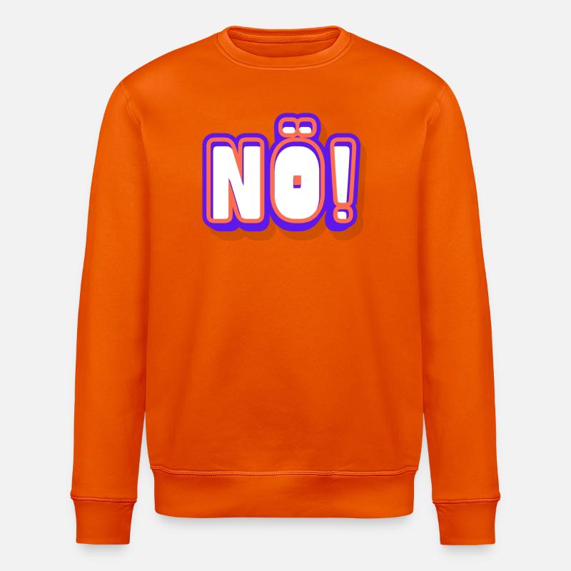 NON ! Lettrage néon pop - Sweat bio ROLLER Stanley/Stella Unisexe - orange profond