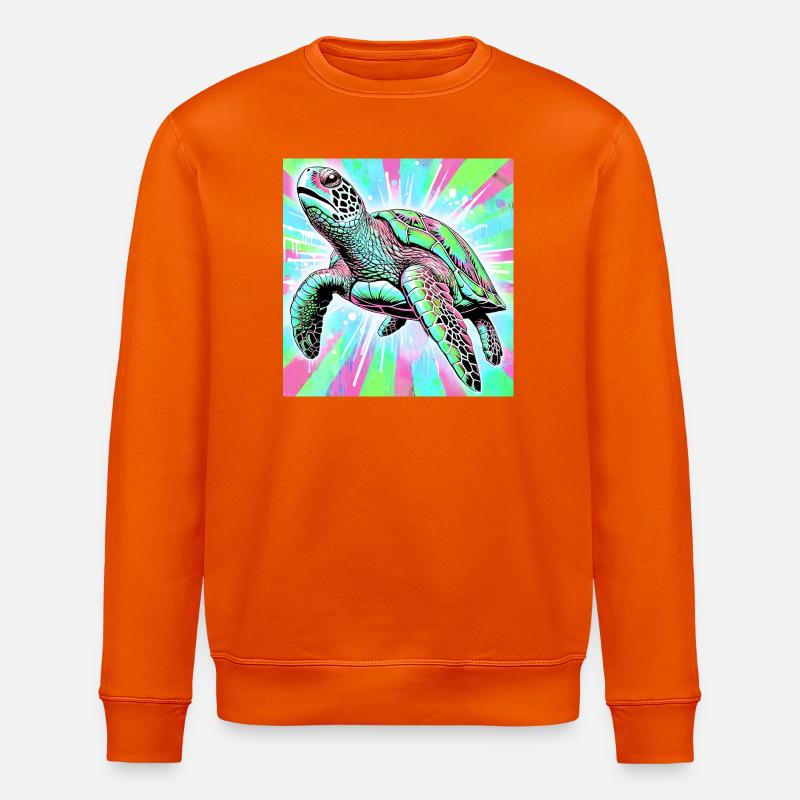 turtle - Stanley/Stella ROLLER Unisex Organic Sweatshirt - bright orange