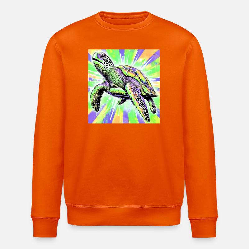 turtle - Stanley/Stella ROLLER Unisex Organic Sweatshirt - bright orange