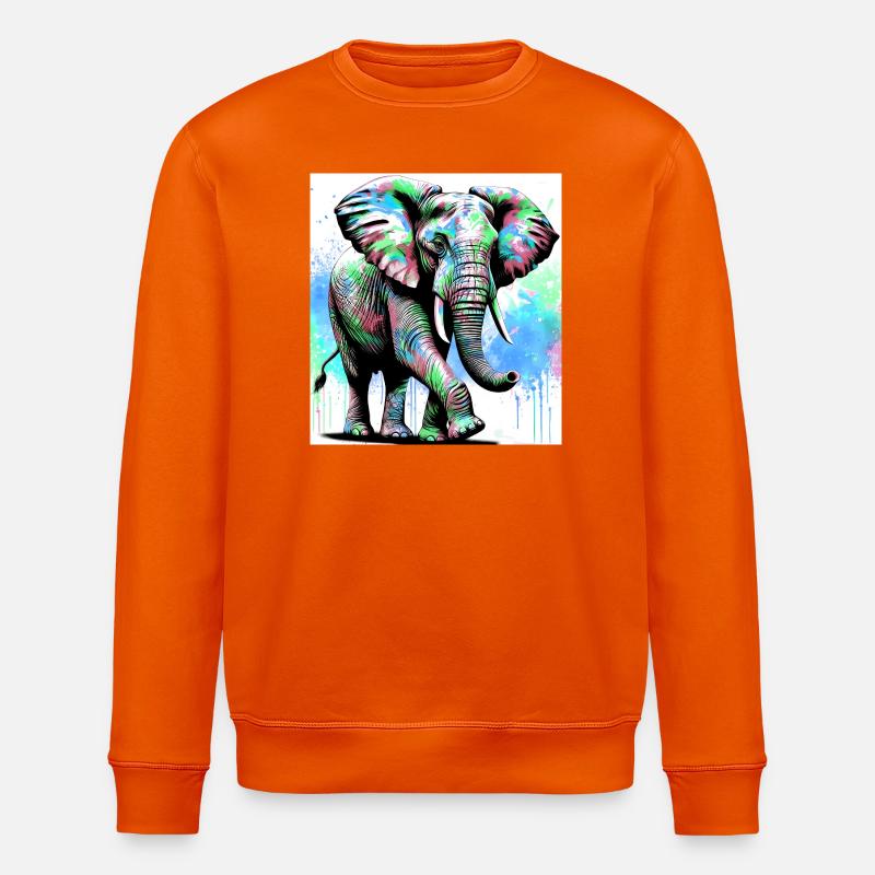 elephant - Stanley/Stella ROLLER Unisex Organic Sweatshirt - bright orange