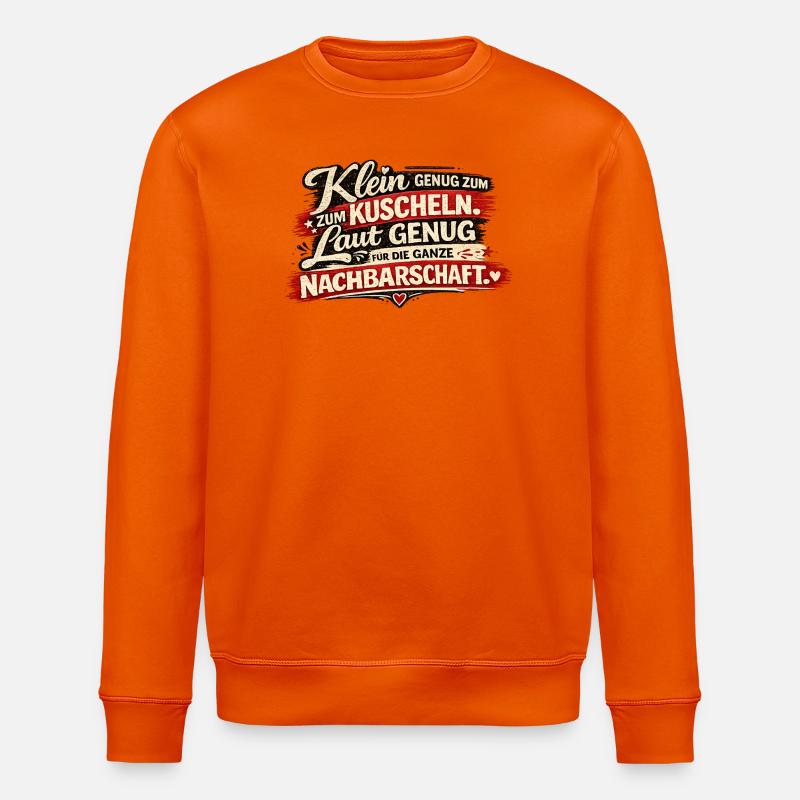 Kuscheln und Nachbarschaftslaute - Stanley/Stella Unisex Bio-Sweatshirt ROLLER - Tieforange