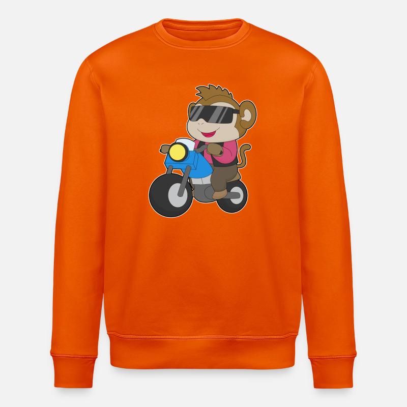 Moto Singe - Sweat bio ROLLER Stanley/Stella Unisexe - orange profond