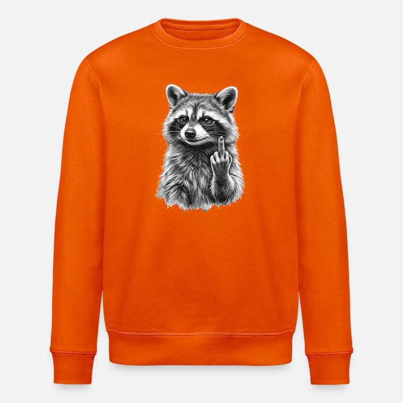 grumpy raccoon - Sweat bio ROLLER Stanley/Stella Unisexe - orange profond