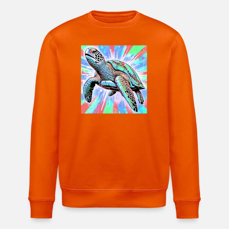 turtle - Stanley/Stella ROLLER Unisex Organic Sweatshirt - bright orange