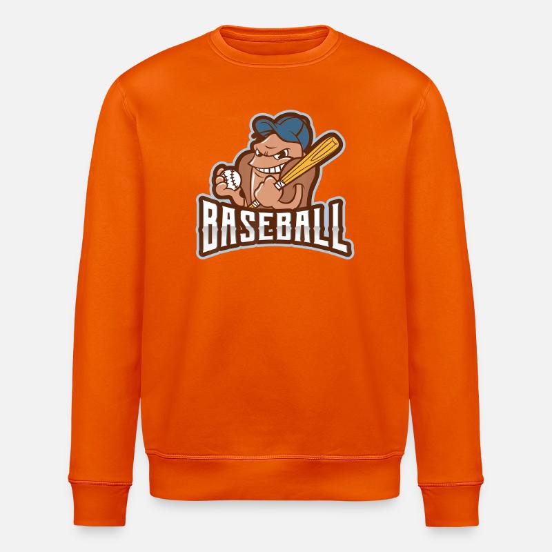 Mascotte de baseball batteur renégat - Sweat bio ROLLER Stanley/Stella Unisexe - orange profond