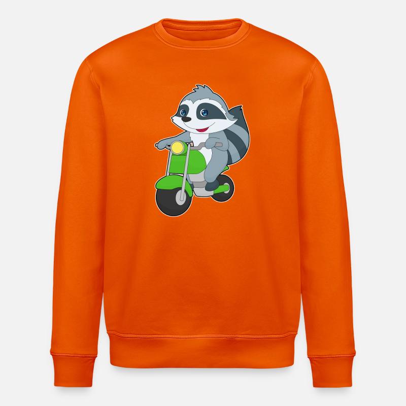 Waschbär Motorroller - Stanley/Stella Unisex Bio-Sweatshirt ROLLER - Tieforange