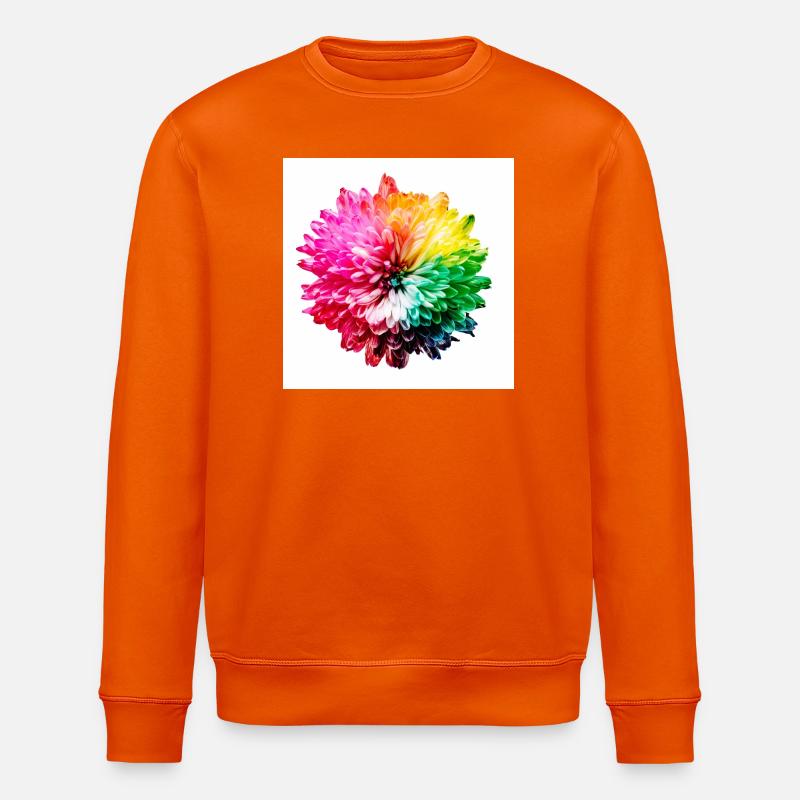 Explosion de la Fleur Arc-en-ciel - Sweat bio ROLLER Stanley/Stella Unisexe - orange profond