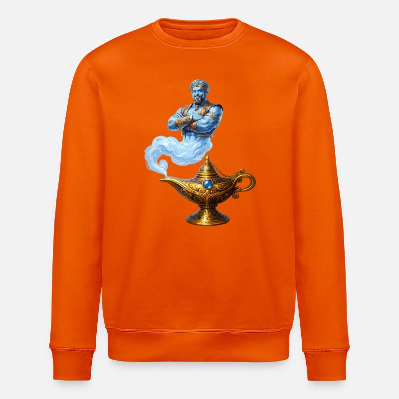 Génie bleu de Golden Lamp - Sweat bio ROLLER Stanley/Stella Unisexe - orange profond