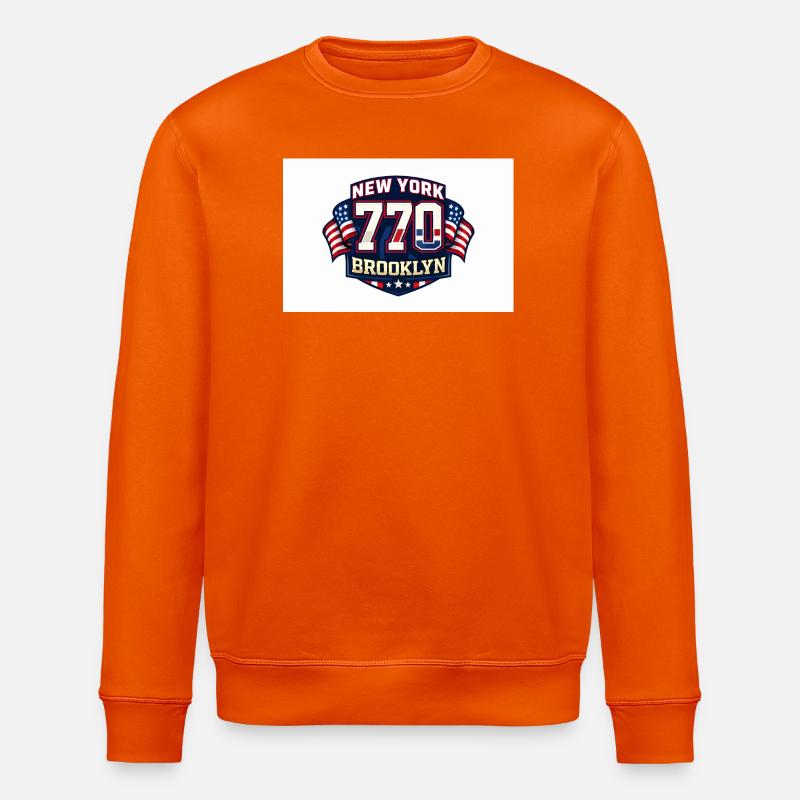 NEW-YORK 770 BROOKLYN  - Sweat bio ROLLER Stanley/Stella Unisexe - orange profond