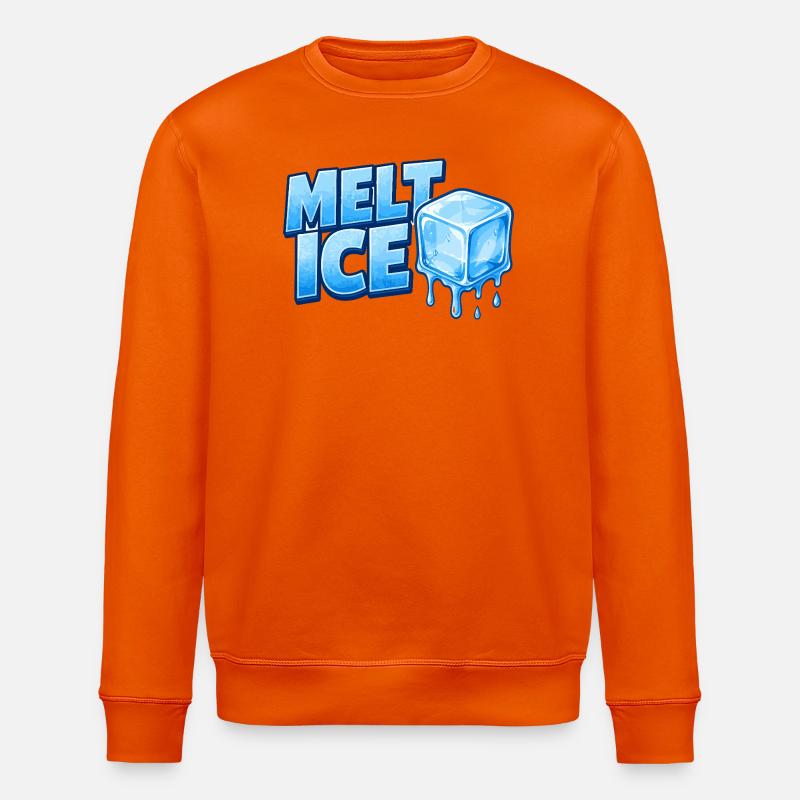 Schmelzendes Eis Cartoon Design - Stanley/Stella Unisex Bio-Sweatshirt ROLLER - Tieforange