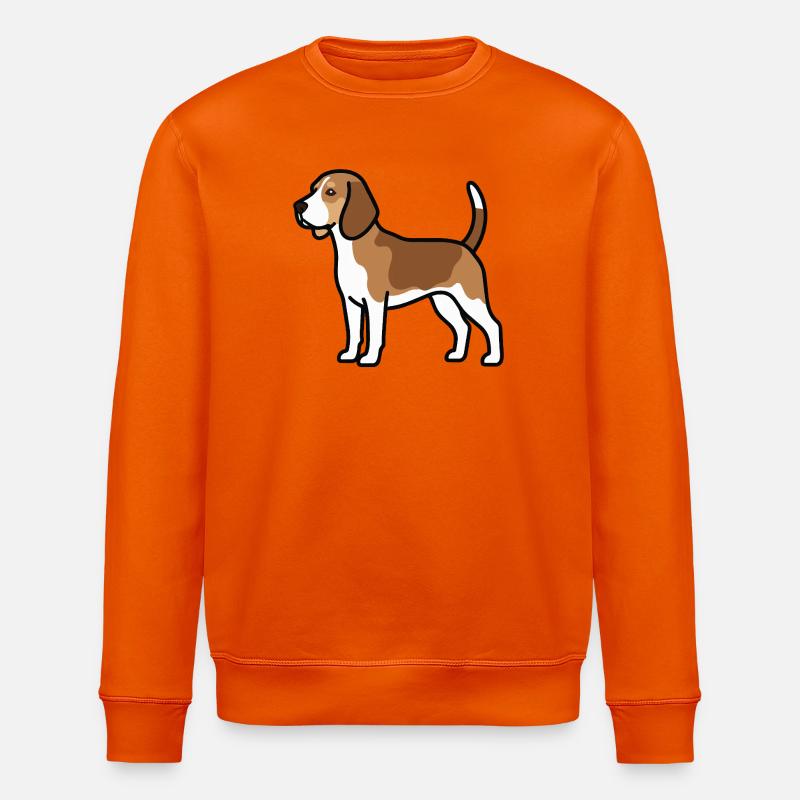 Beagle Dog - Stanley/Stella ROLLER Unisex Organic Sweatshirt - bright orange