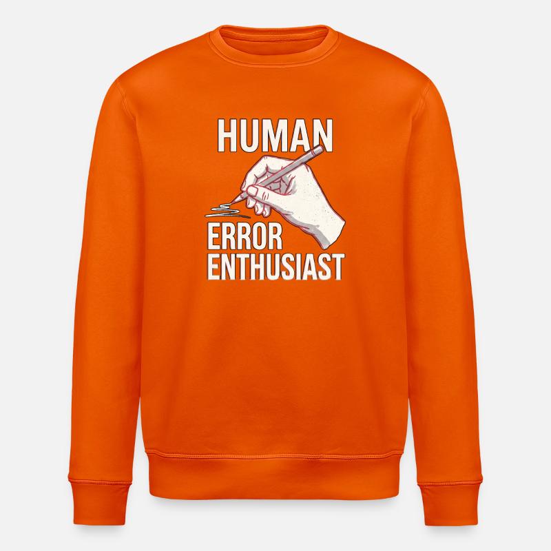 Human Error - Stanley/Stella ROLLER Unisex Organic Sweatshirt - bright orange