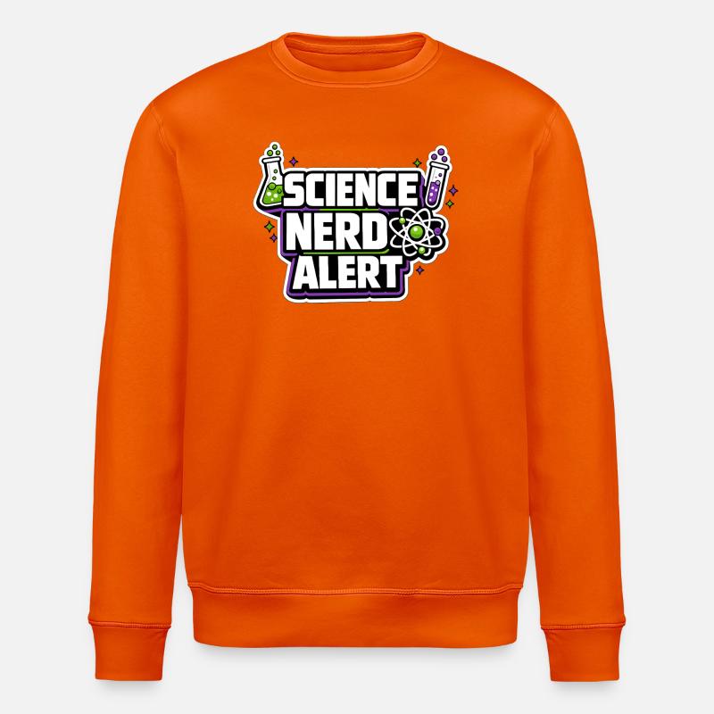Nerd scientifique Motif d’alerte - Sweat bio ROLLER Stanley/Stella Unisexe - orange profond
