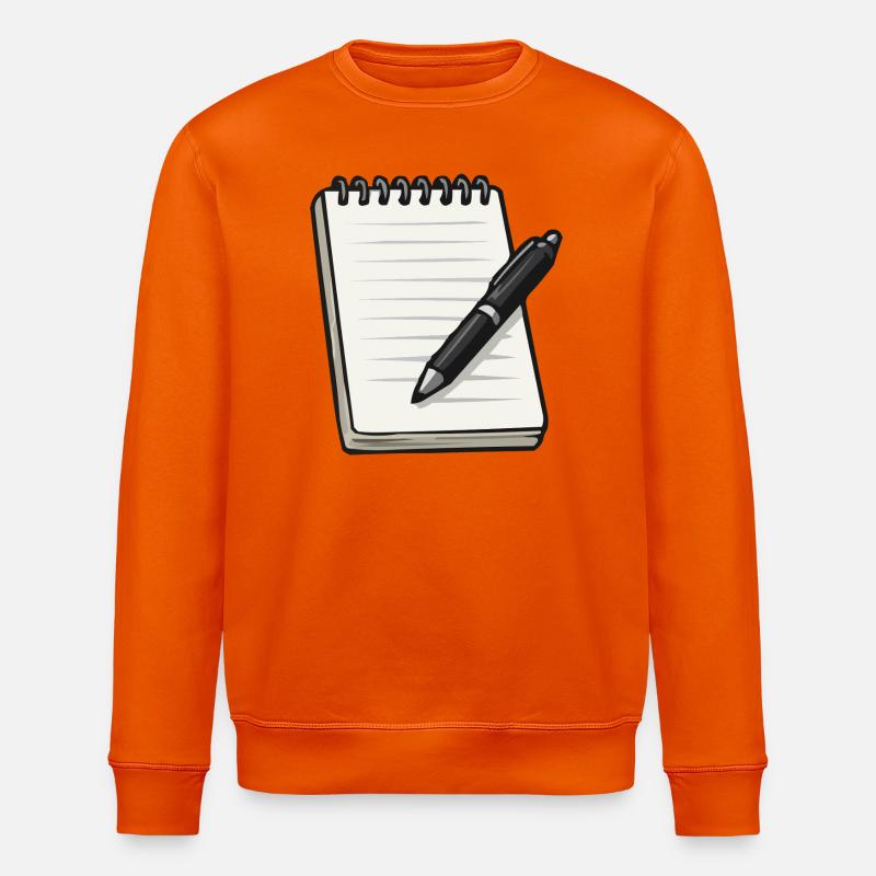 Notebook - Stanley/Stella ROLLER Unisex Organic Sweatshirt - bright orange