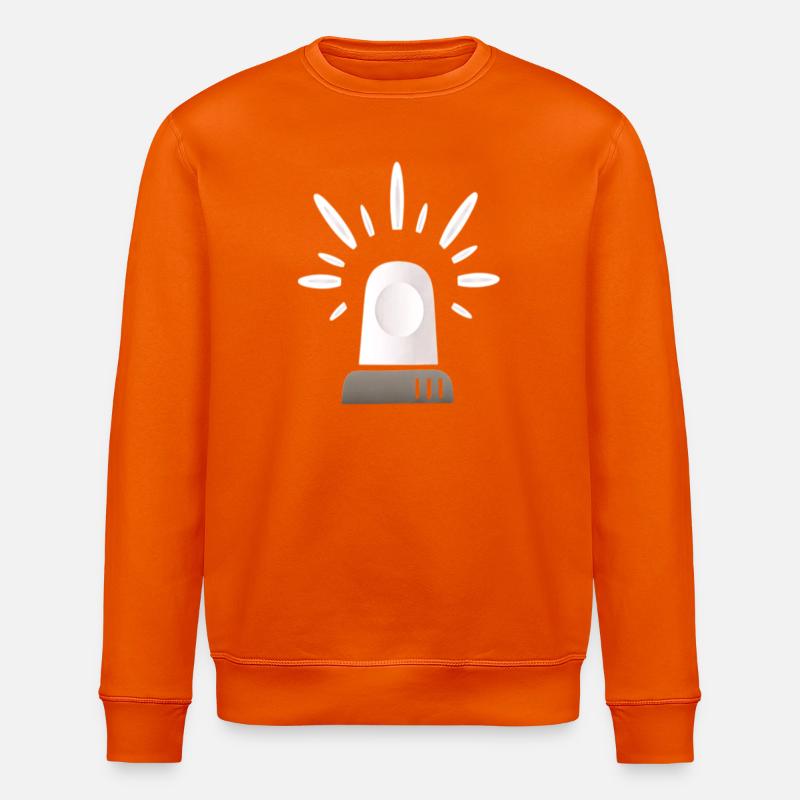 Weiße Sirene Warnleuchte - Stanley/Stella Unisex Bio-Sweatshirt ROLLER - Tieforange