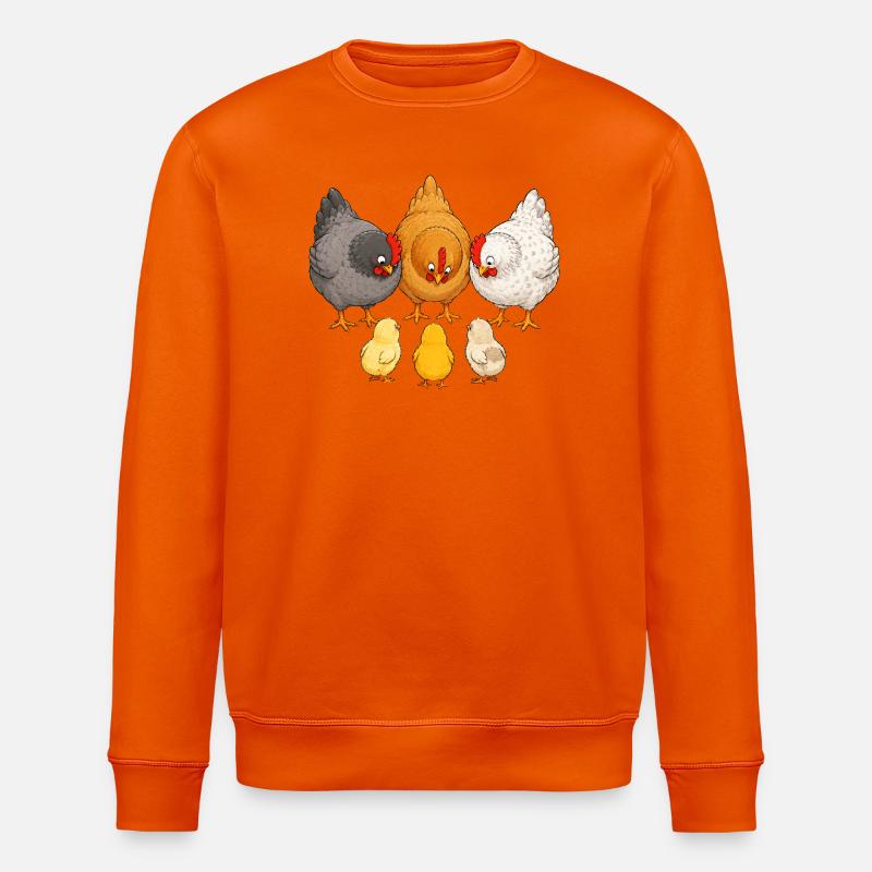 Poules avec poussins - Sweat bio ROLLER Stanley/Stella Unisexe - orange profond
