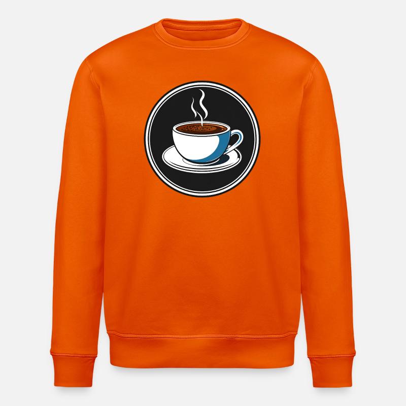 Kaffeetasse Rundlogo Illustration - Stanley/Stella Unisex Bio-Sweatshirt ROLLER - Tieforange
