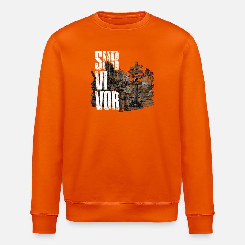 Survivant - Sweat bio ROLLER Stanley/Stella Unisexe - orange profond