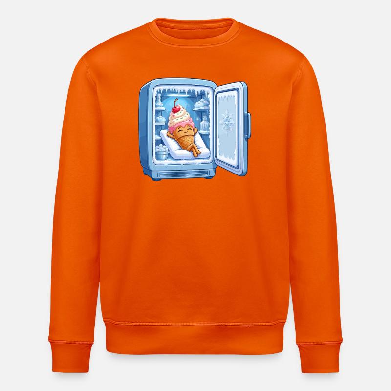Kühlschrank Eiscreme Kuschelheld - Stanley/Stella ROLLER Unisex Organic Sweatshirt - bright orange