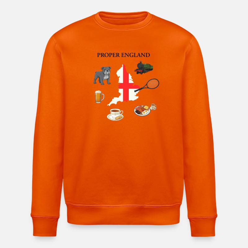 EIGENTLICHES ENGLAND - Stanley/Stella Unisex Bio-Sweatshirt ROLLER - Tieforange