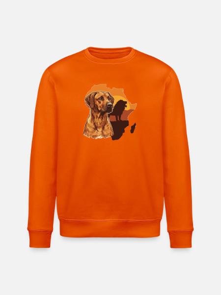 Rhodesian Ridgeback - Stanley/Stella ROLLER Unisex Organic Sweatshirt - bright orange