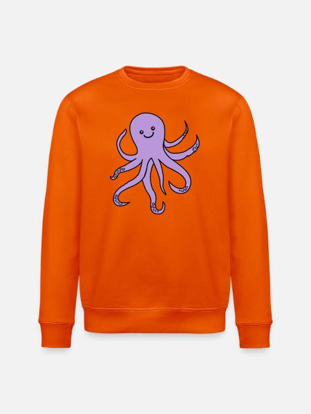 Charme de pieuvre violette - Sweat bio ROLLER Stanley/Stella Unisexe - orange profond