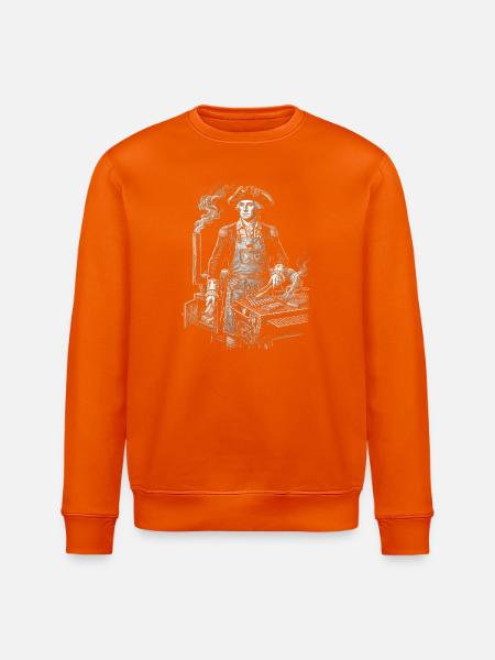 George Washington Grilling BBQ - Stanley/Stella ROLLER Unisex Organic Sweatshirt - bright orange