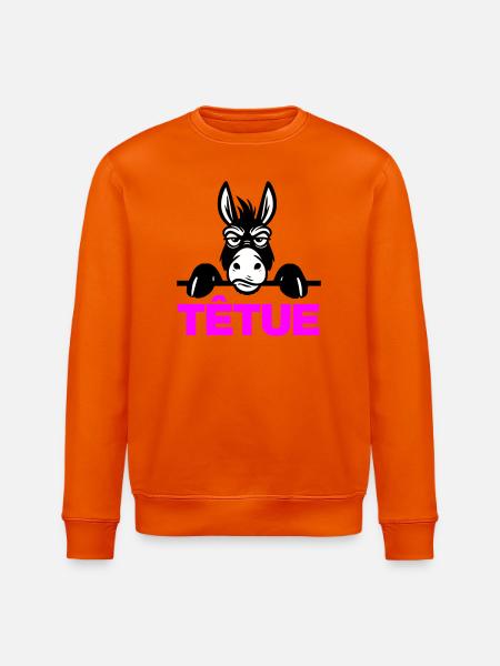 Hartnäckig - Stanley/Stella Unisex Bio-Sweatshirt ROLLER - Tieforange