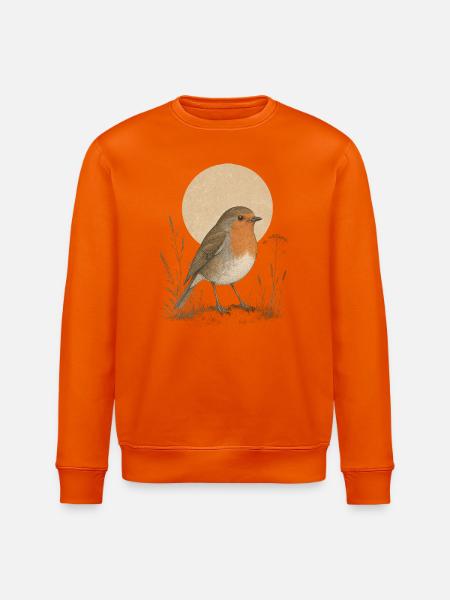 Rotkehlchen - Stanley/Stella Unisex Bio-Sweatshirt ROLLER - Tieforange
