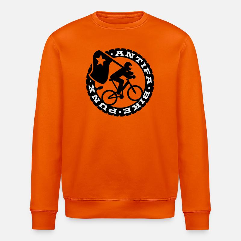 Antifa Bike Punks - Stanley/Stella Unisex Bio-Sweatshirt ROLLER - Tieforange