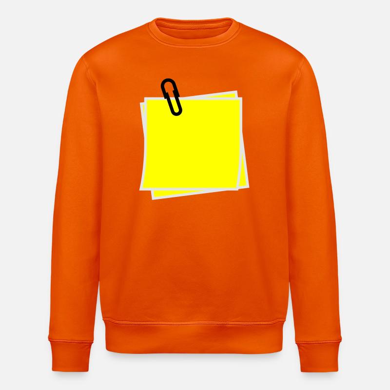 Postit | Zettel | gelber Zettel | Sticker | - Sweat bio ROLLER Stanley/Stella Unisexe - orange profond