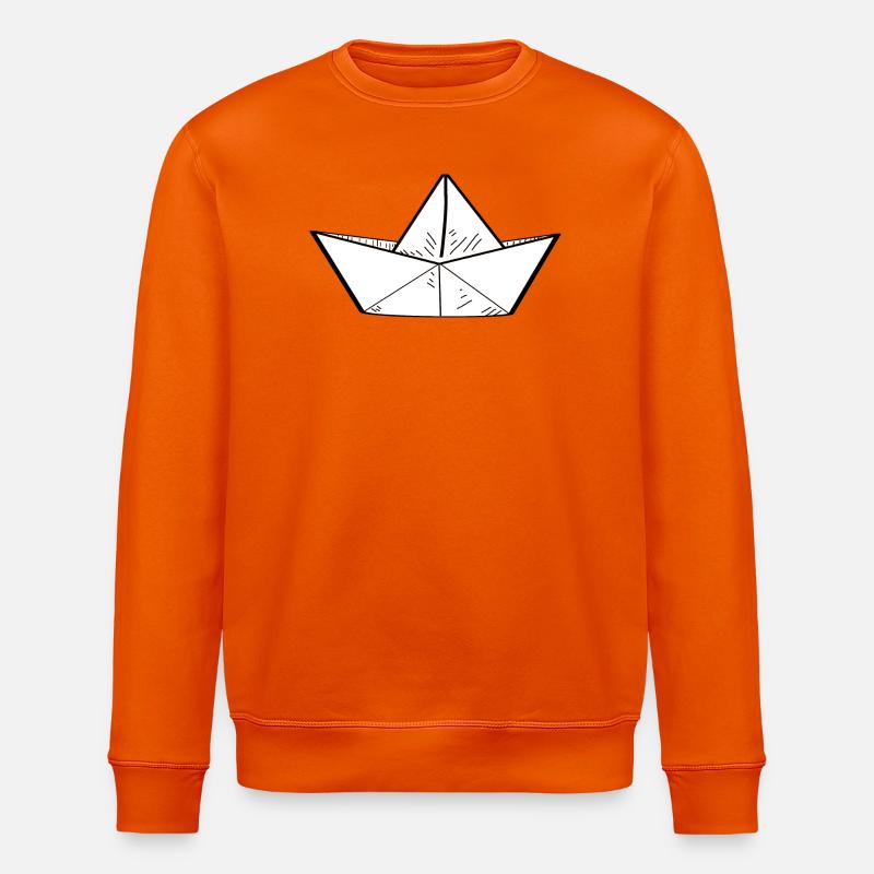 Papierschiff Boot - Stanley/Stella Unisex Bio-Sweatshirt ROLLER - Tieforange